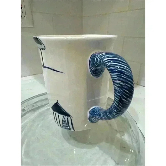 Handpainted for STARBUCKS COFFEE MUG Large STICK HOUSE Cup - Picture 2 of 8